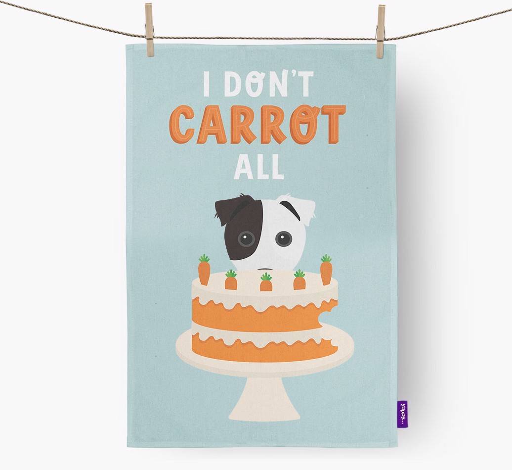 I Don't Carrot All: Personalised {breedFullName} Tea Towel