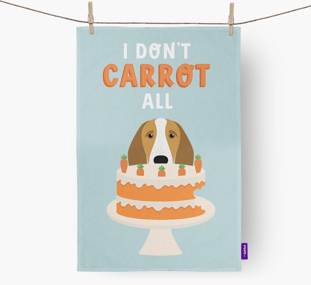 I Don't Carrot All: Personalised {breedFullName} Tea Towel