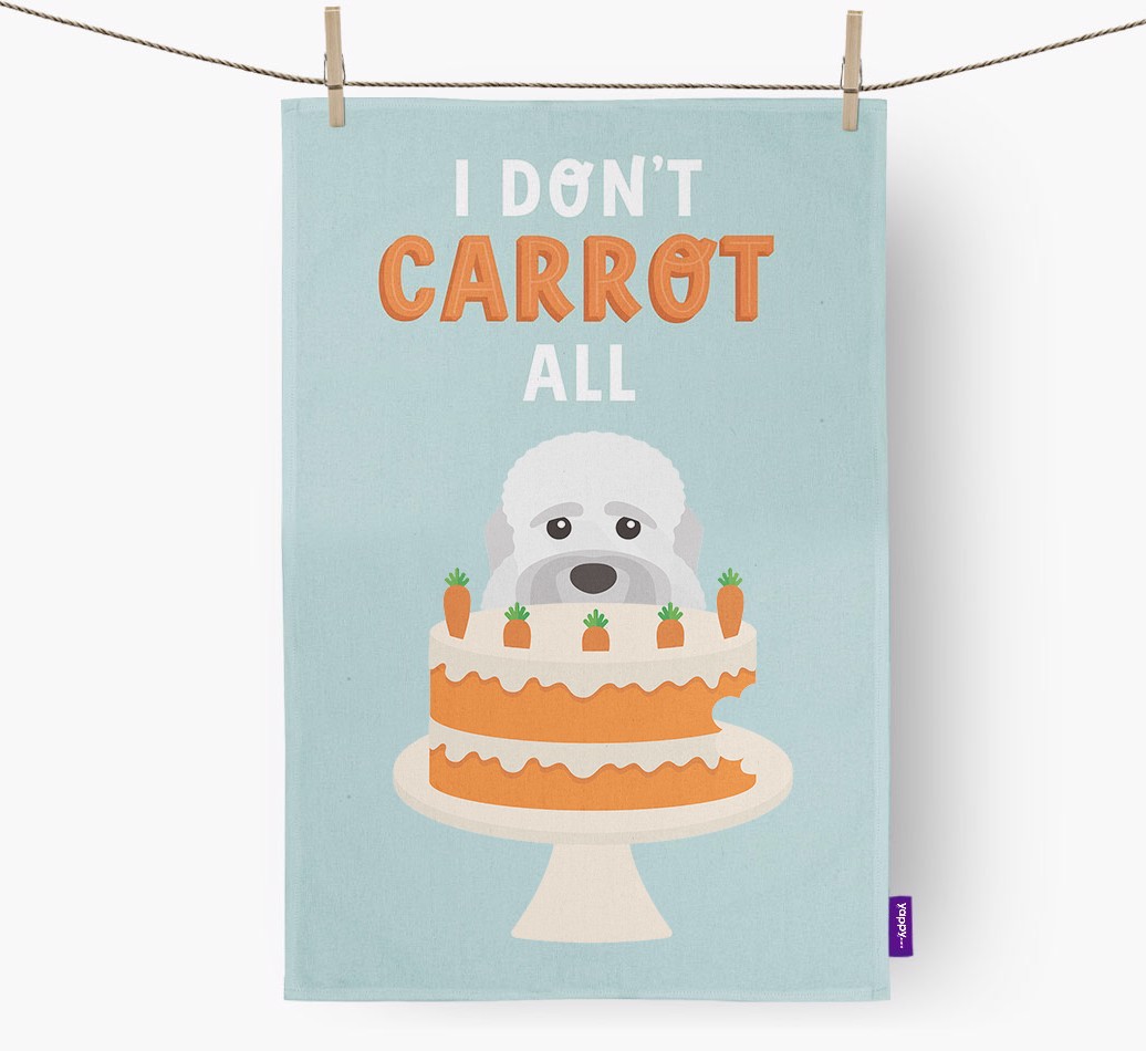 I Don't Carrot All: Personalised {breedFullName} Tea Towel