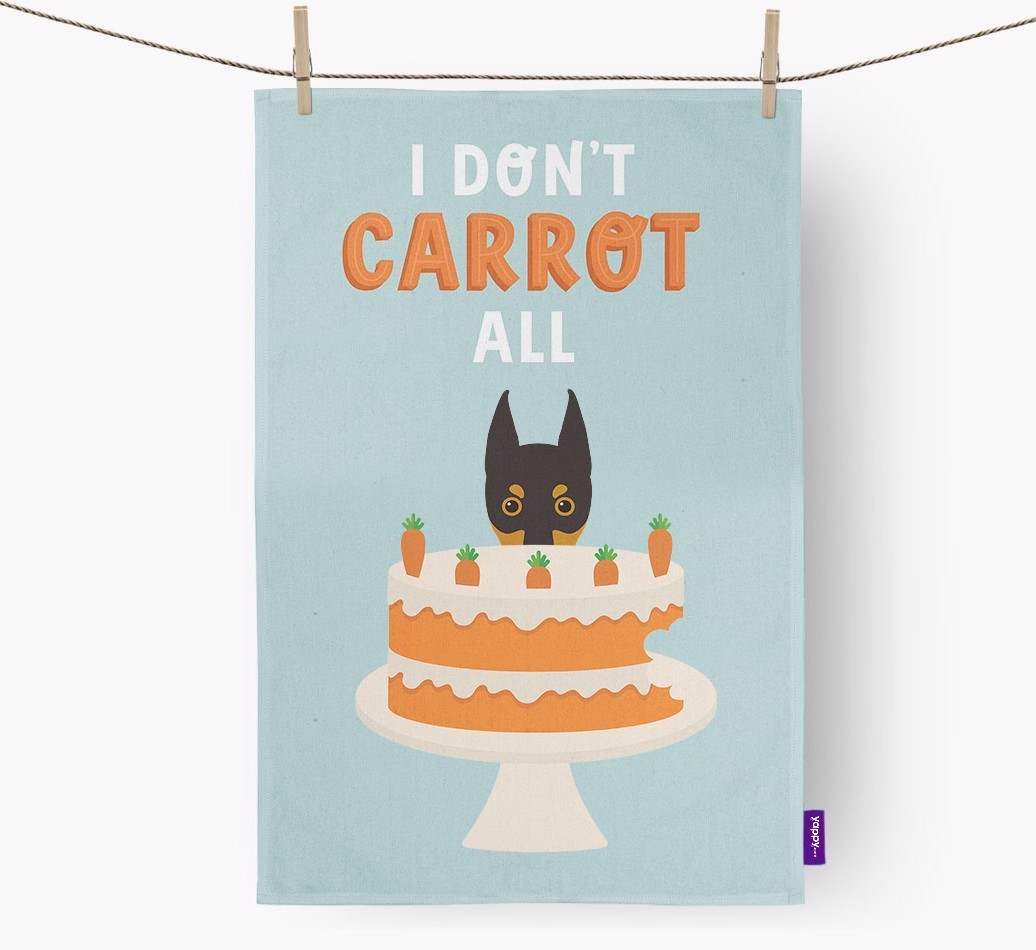 I Don't Carrot All: Personalised {breedFullName} Tea Towel