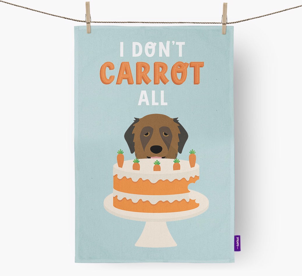 I Don't Carrot All: Personalised {breedFullName} Tea Towel