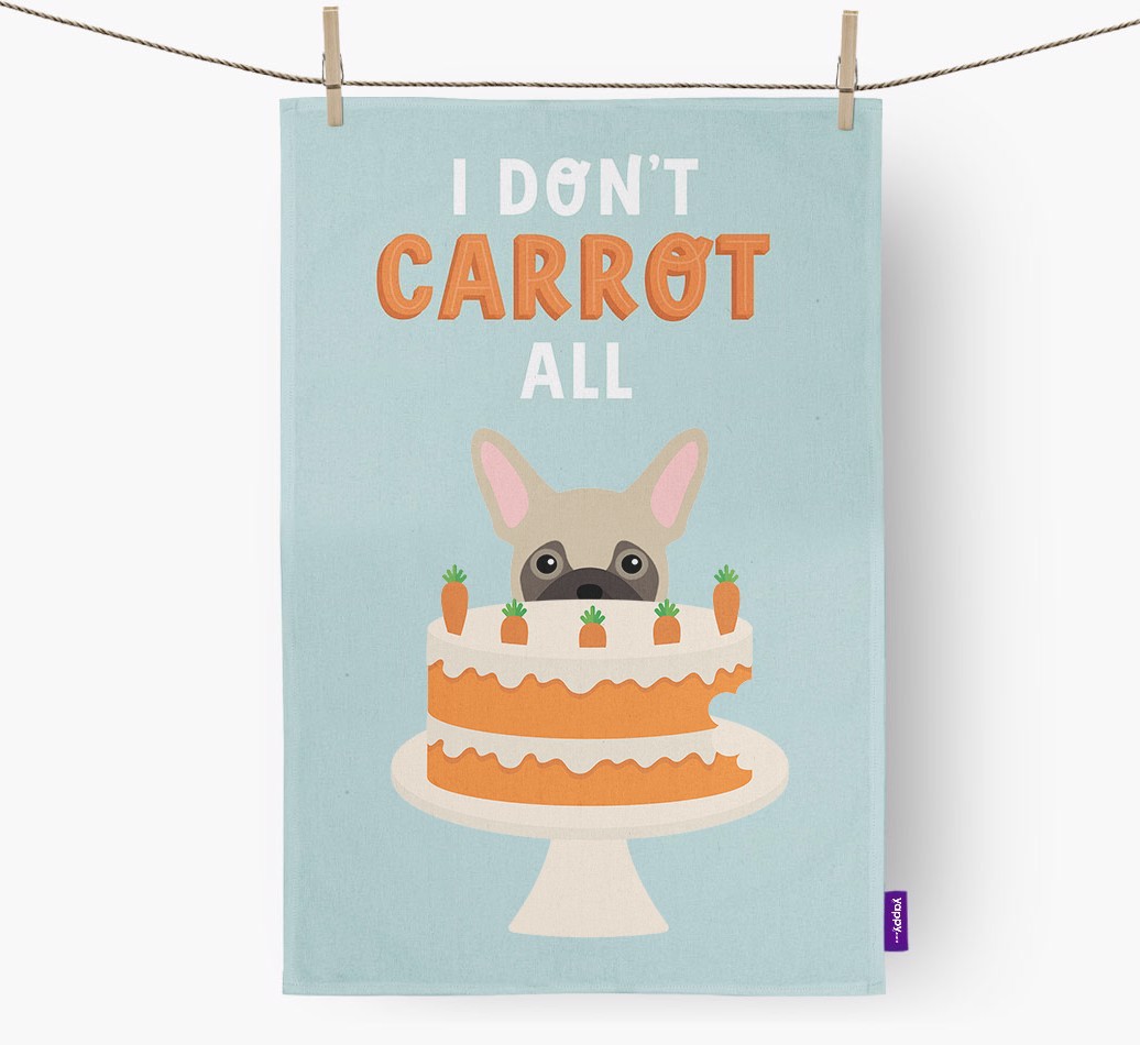 I Don't Carrot All: Personalised {breedFullName} Tea Towel