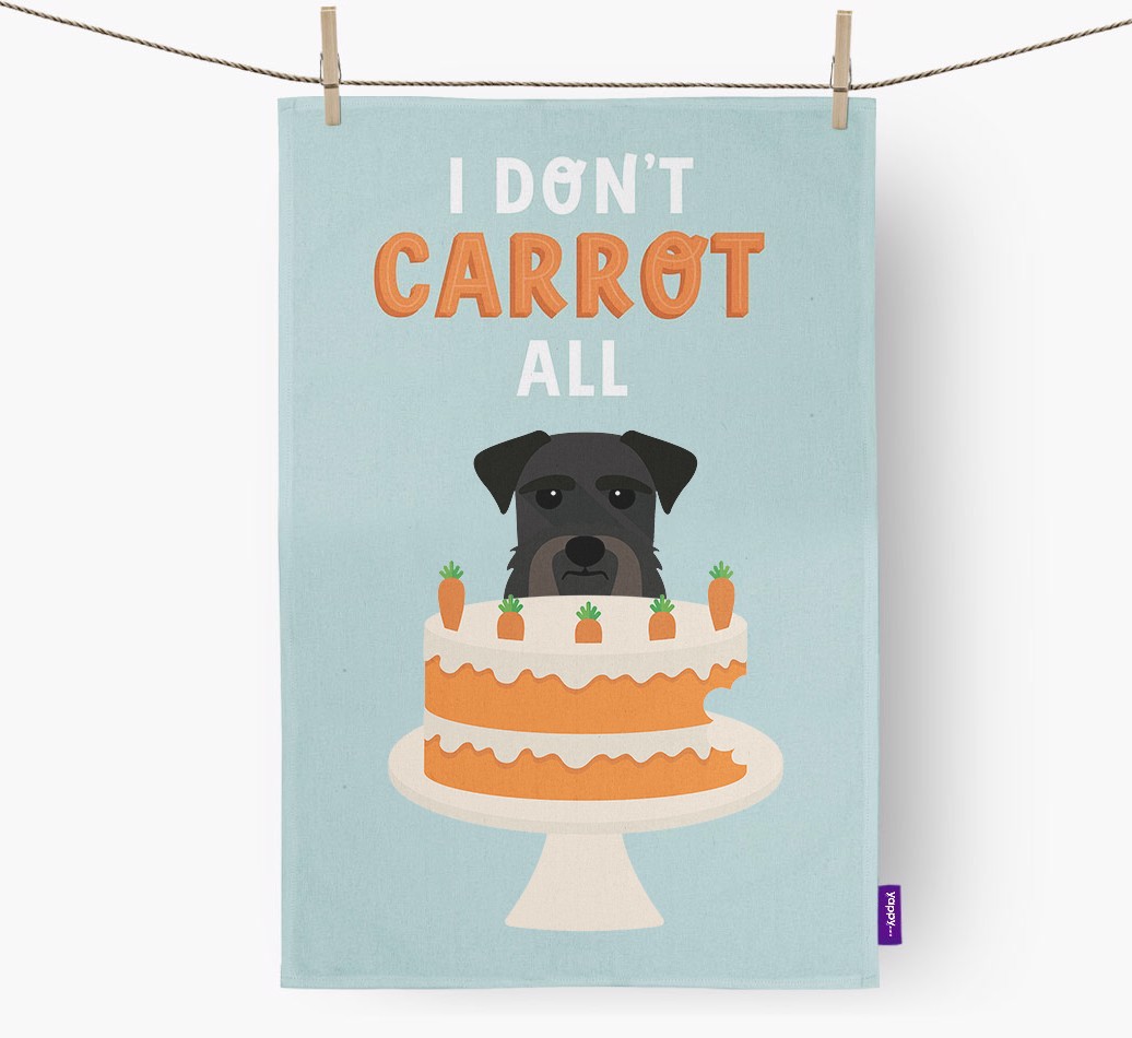 I Don't Carrot All: Personalised {breedFullName} Tea Towel