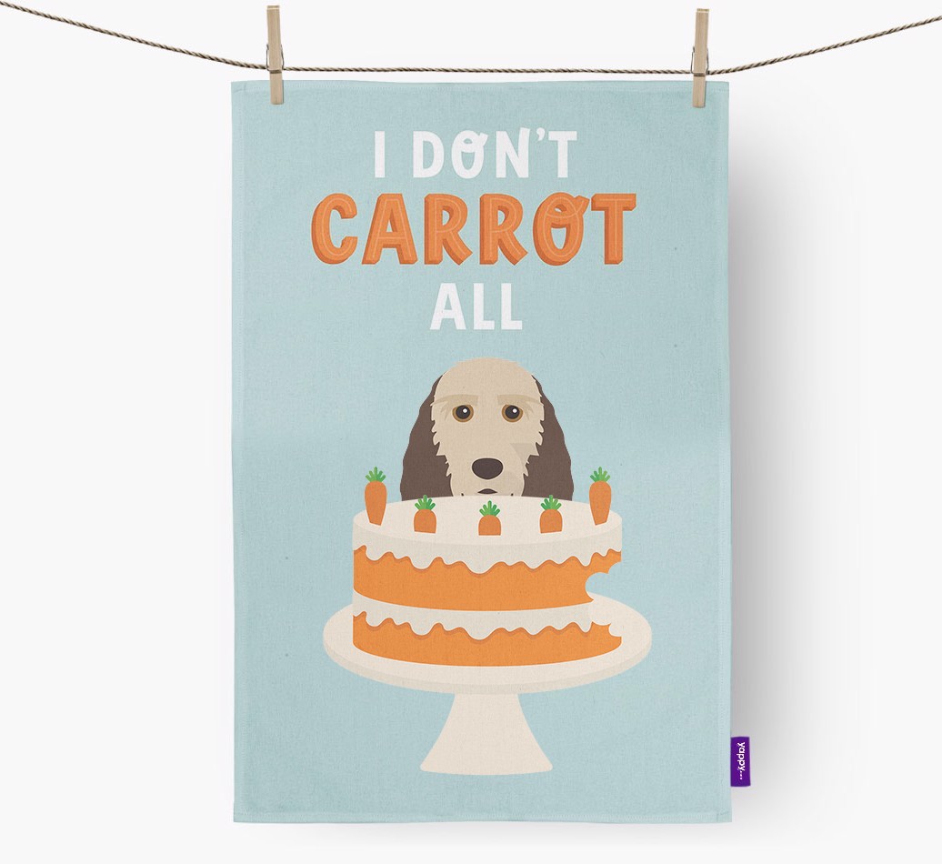 I Don't Carrot All: Personalised {breedFullName} Tea Towel