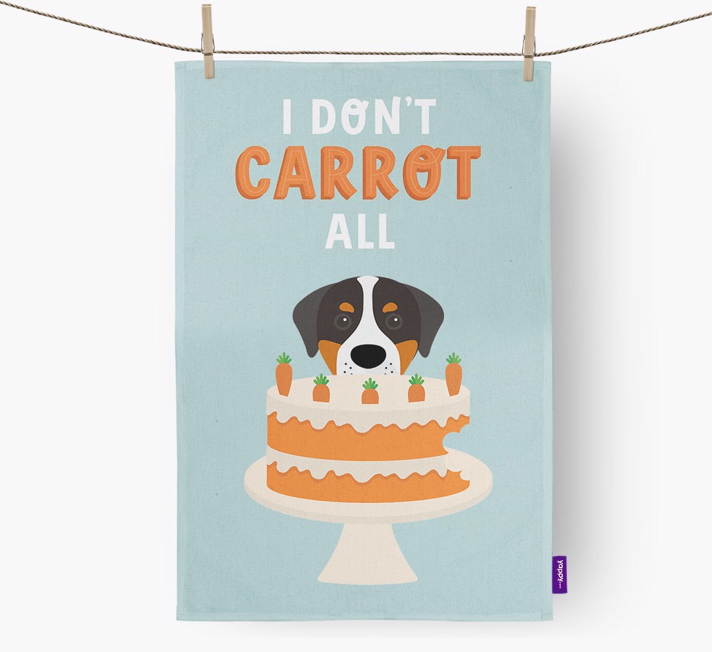 I Don't Carrot All: Personalised {breedFullName} Tea Towel