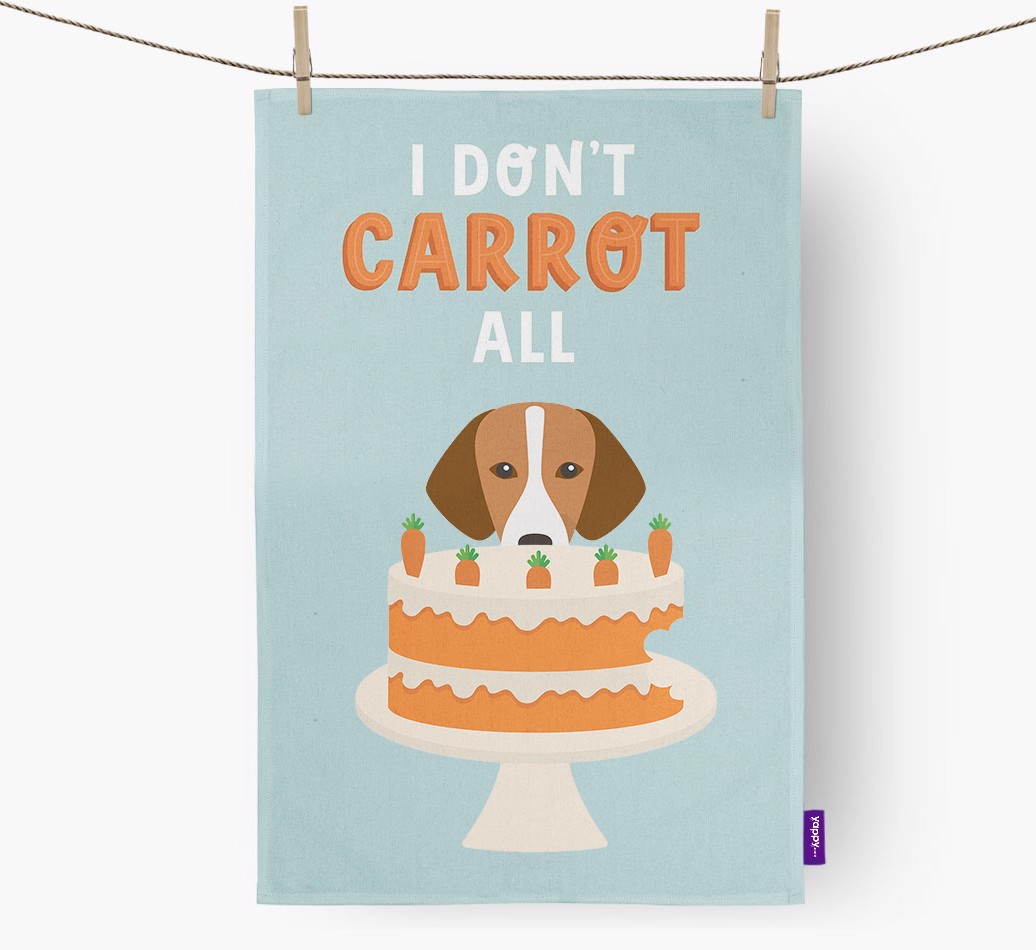 I Don't Carrot All: Personalised {breedFullName} Tea Towel