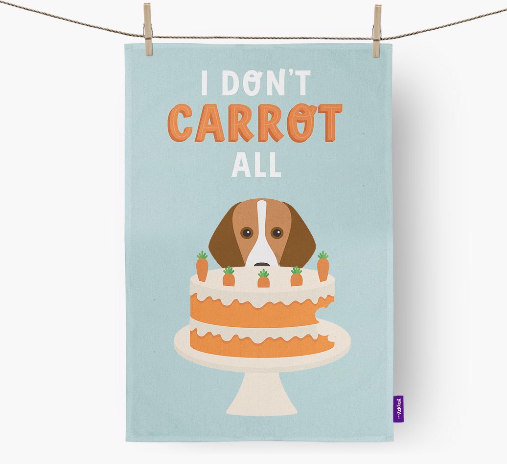 I Don't Carrot All: Personalised {breedFullName} Tea Towel