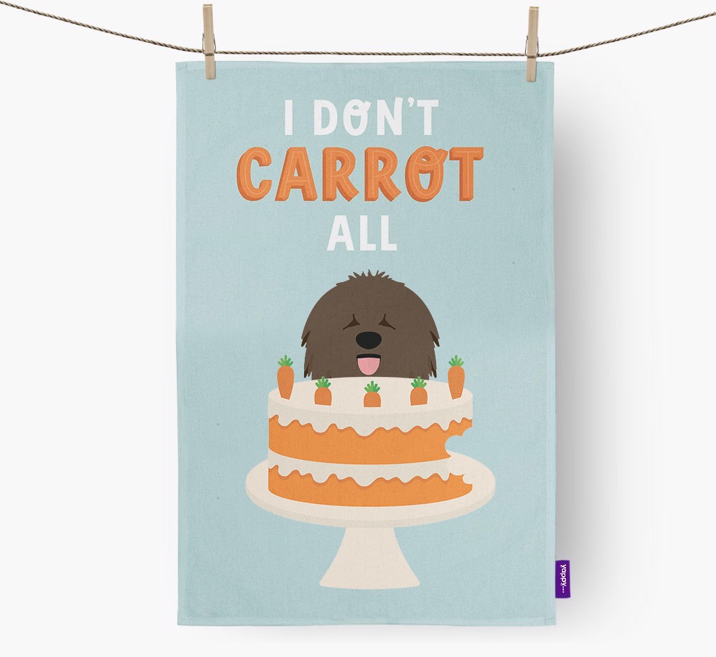 I Don't Carrot All: Personalised {breedFullName} Tea Towel