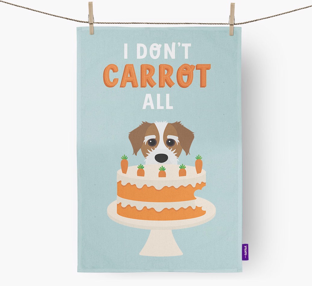 I Don't Carrot All: Personalised {breedFullName} Tea Towel