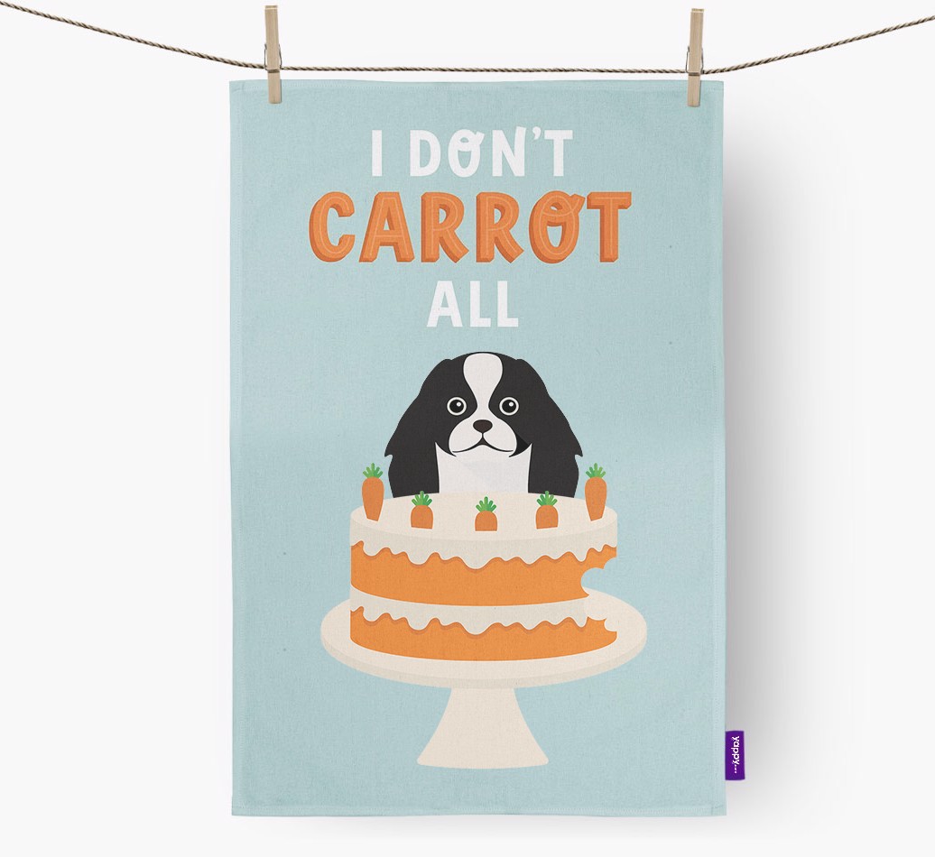 I Don't Carrot All: Personalized {breedFullName} Dish Towel