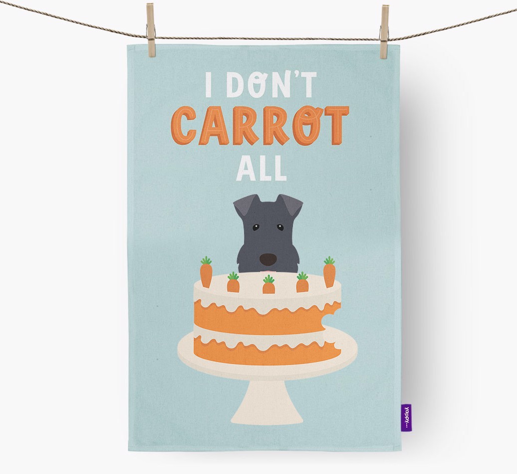 I Don't Carrot All: Personalised {breedFullName} Tea Towel