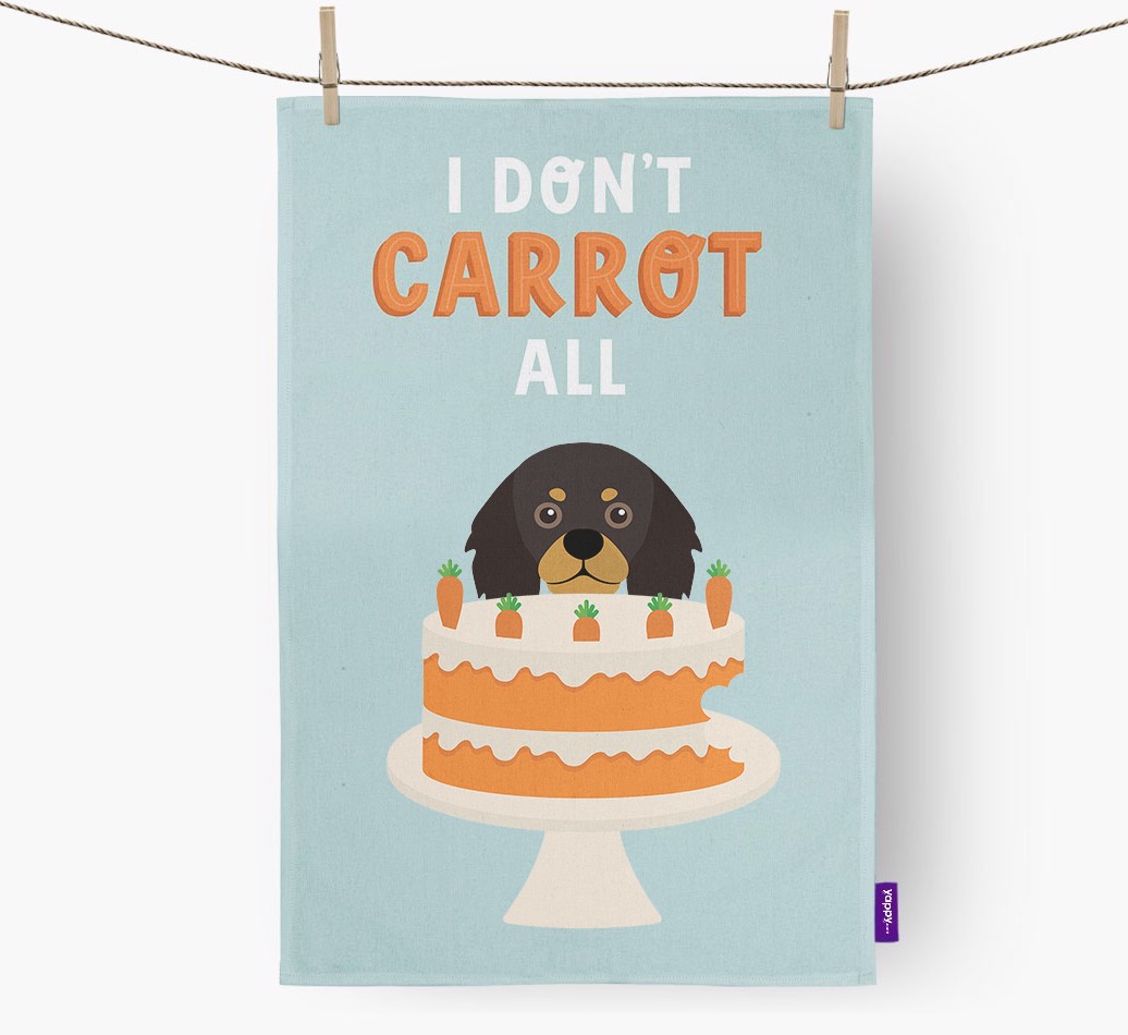 I Don't Carrot All: Personalised {breedFullName} Tea Towel