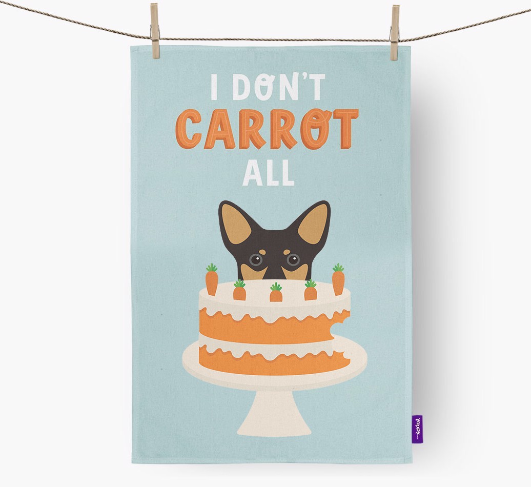 I Don't Carrot All: Personalised {breedFullName} Tea Towel