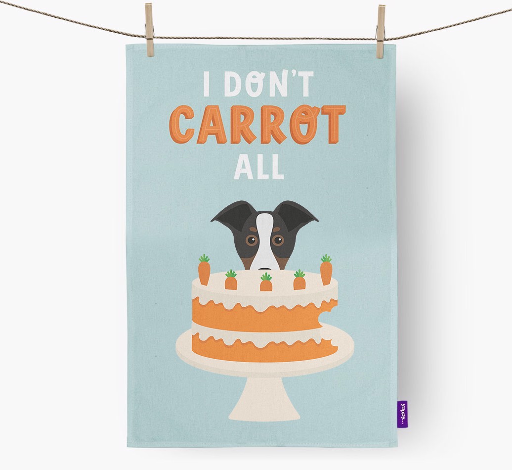 I Don't Carrot All: Personalized {breedFullName} Dish Towel