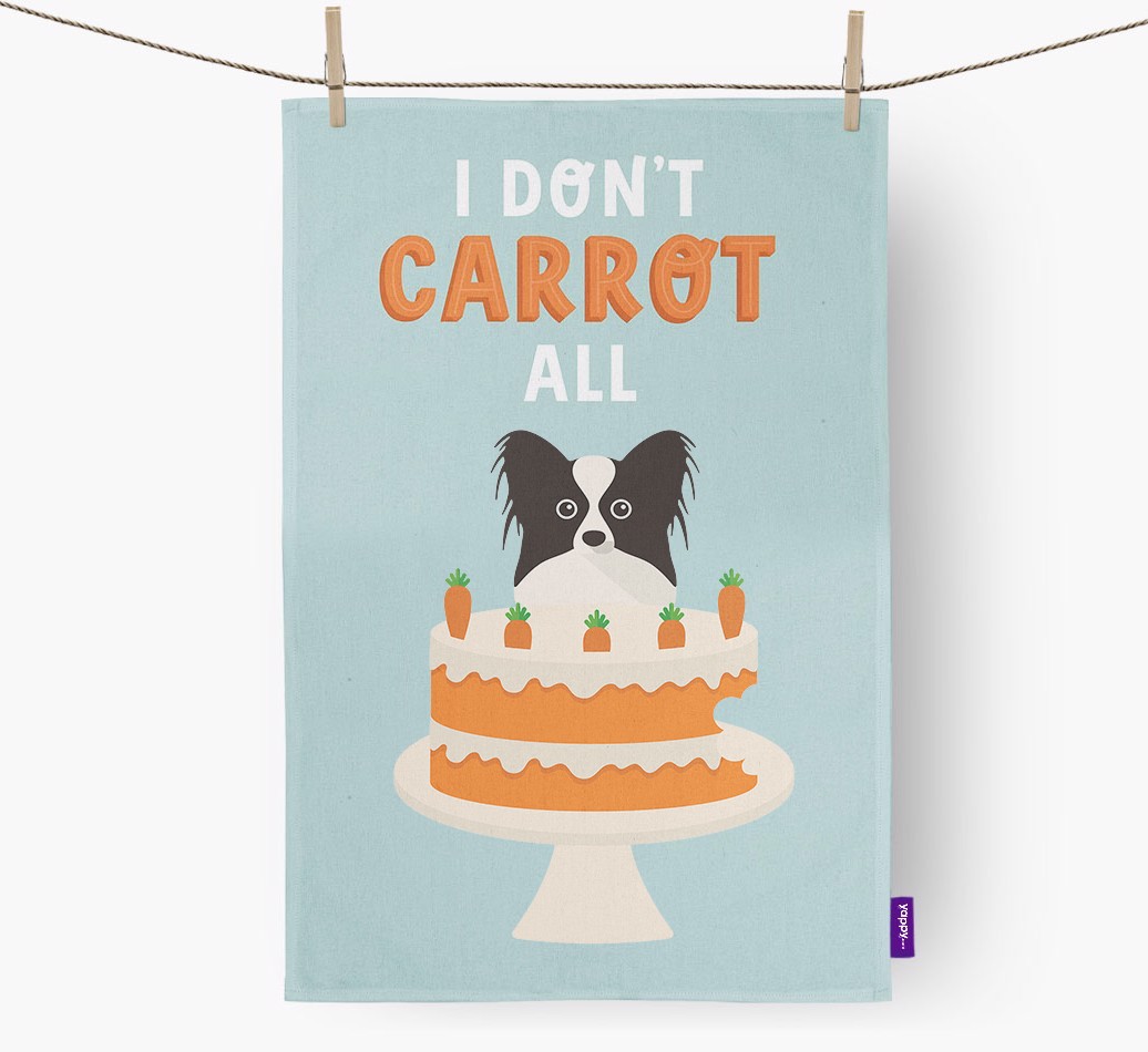 I Don't Carrot All: Personalised {breedFullName} Tea Towel