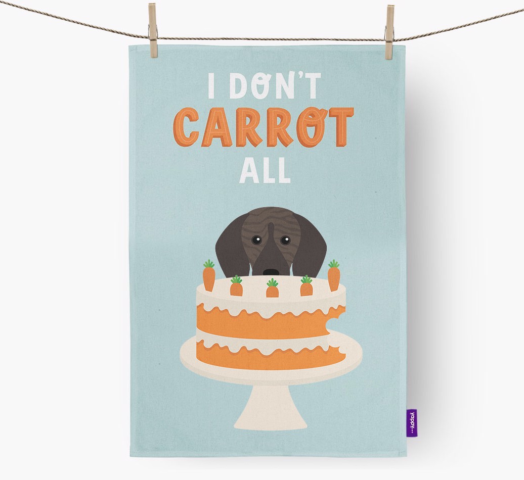 I Don't Carrot All: Personalised {breedFullName} Tea Towel