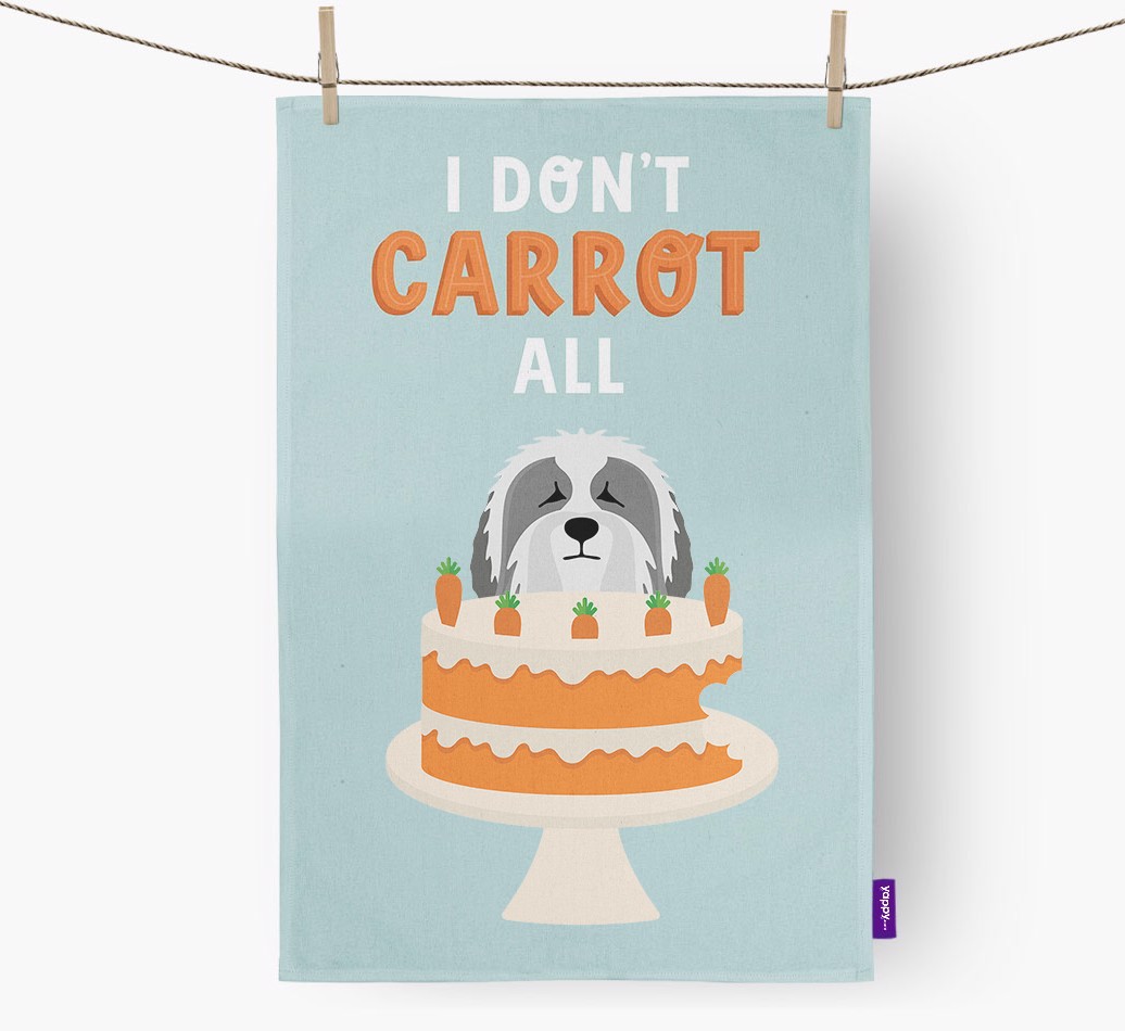 I Don't Carrot All: Personalised {breedFullName} Tea Towel