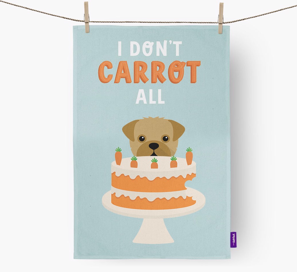 I Don't Carrot All: Personalised {breedFullName} Tea Towel