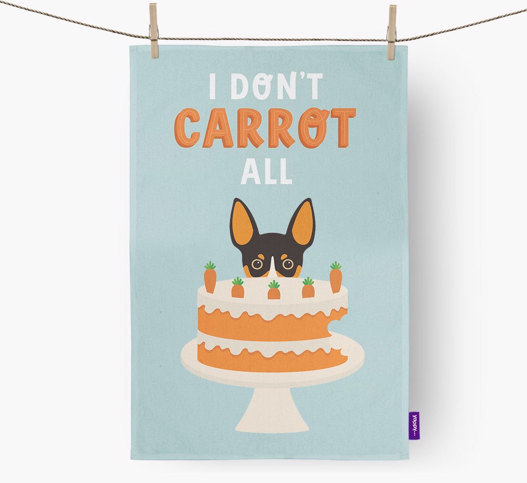 I Don't Carrot All: Personalised {breedFullName} Tea Towel