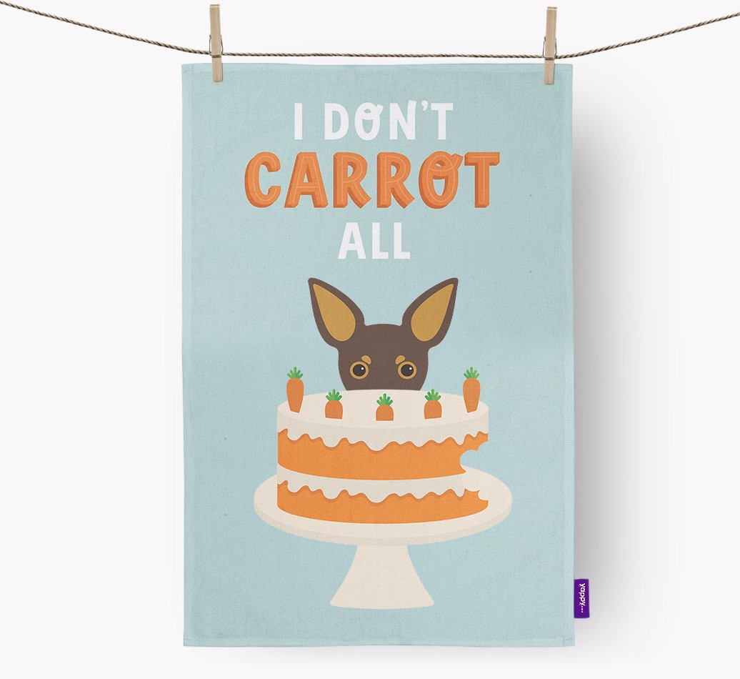 I Don't Carrot All: Personalised {breedFullName} Tea Towel