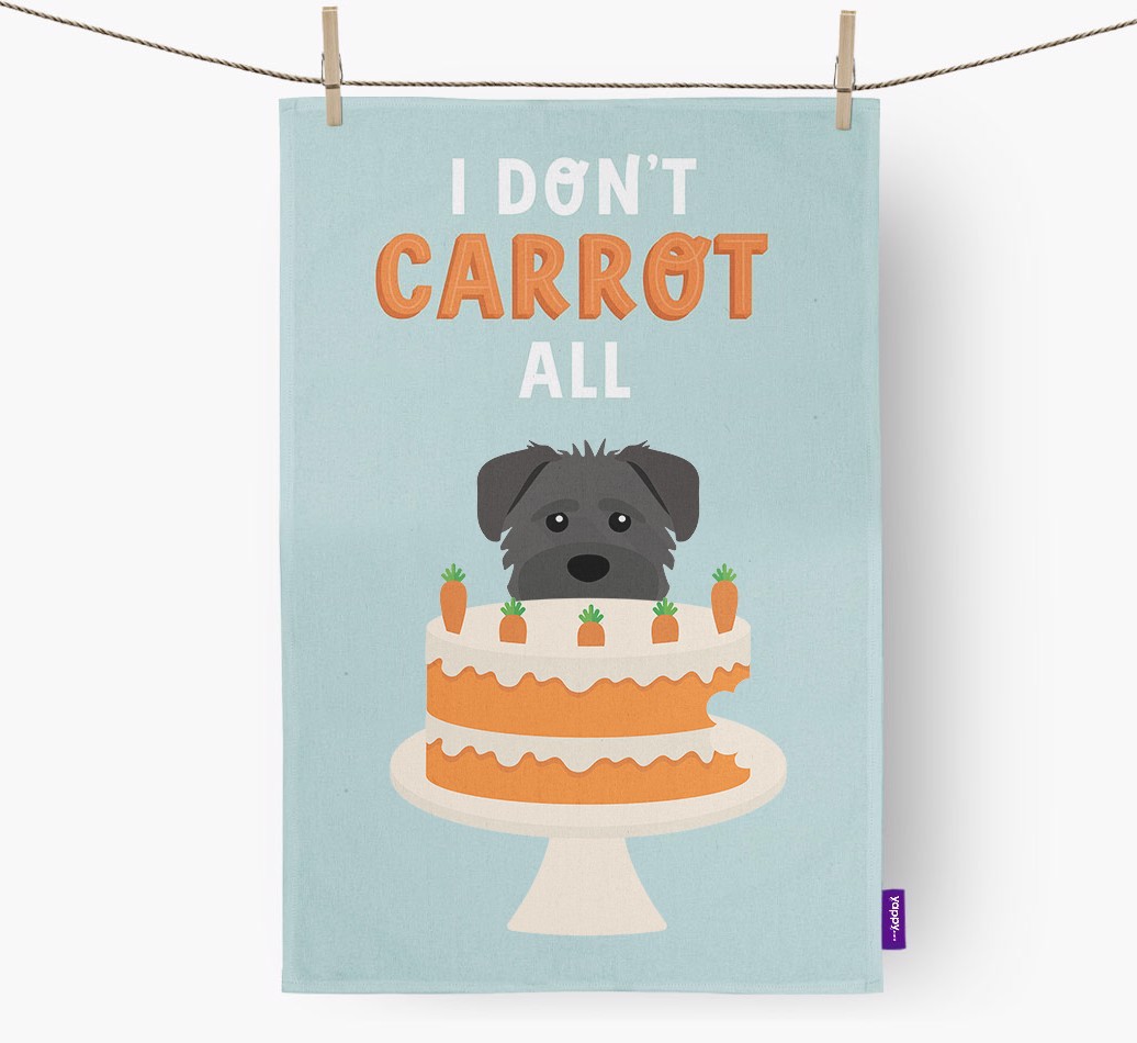 I Don't Carrot All: Personalised {breedFullName} Tea Towel