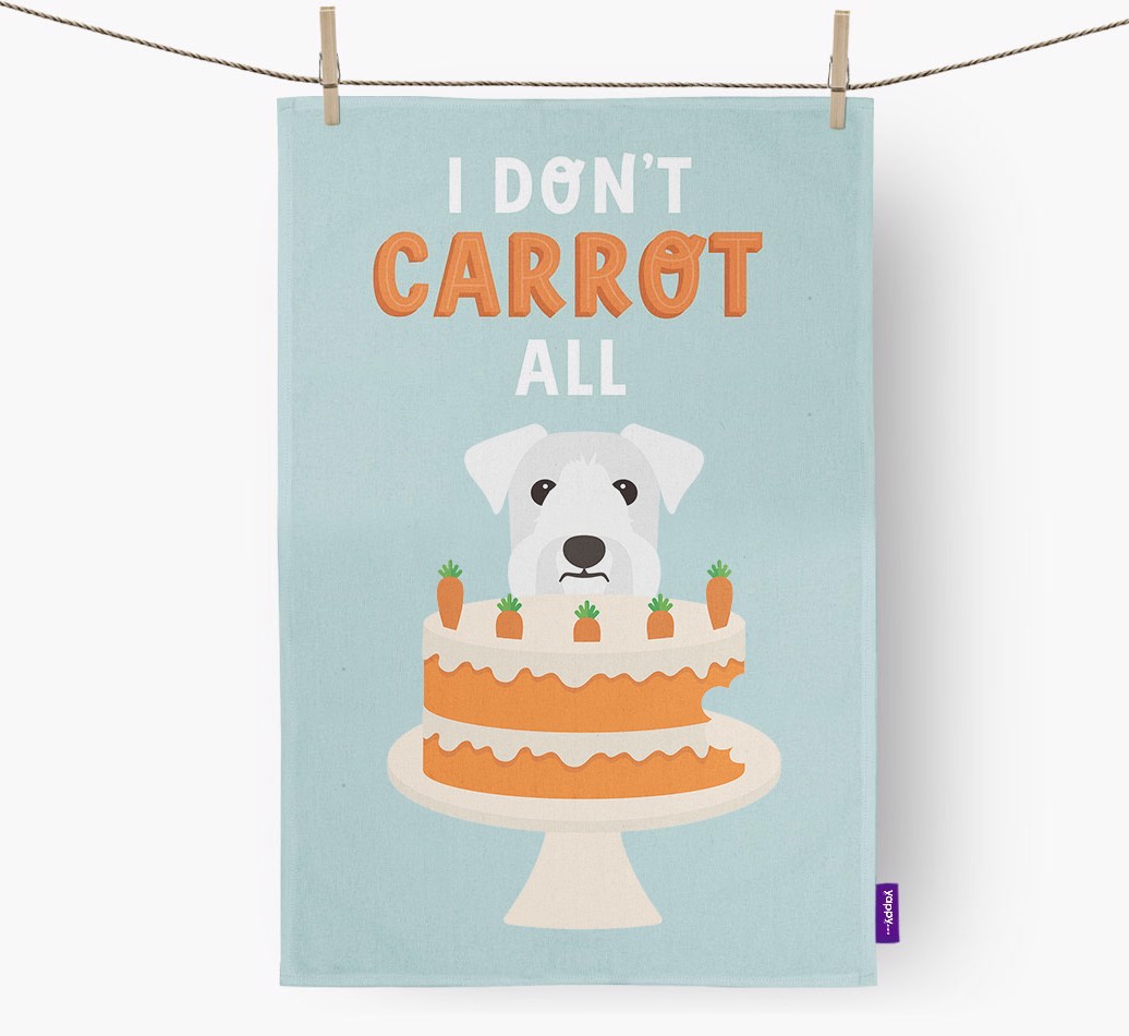 I Don't Carrot All: Personalized {breedFullName} Dish Towel