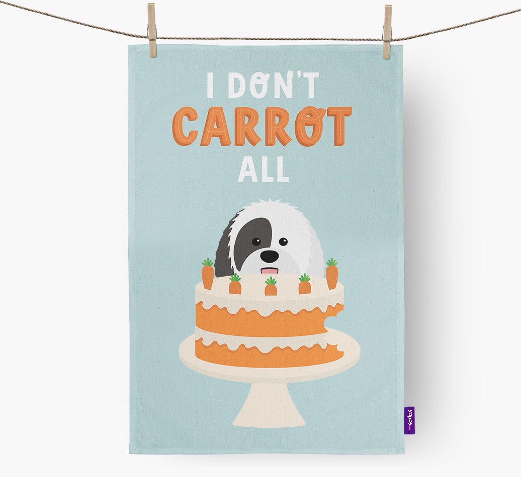 I Don't Carrot All: Personalised {breedFullName} Tea Towel