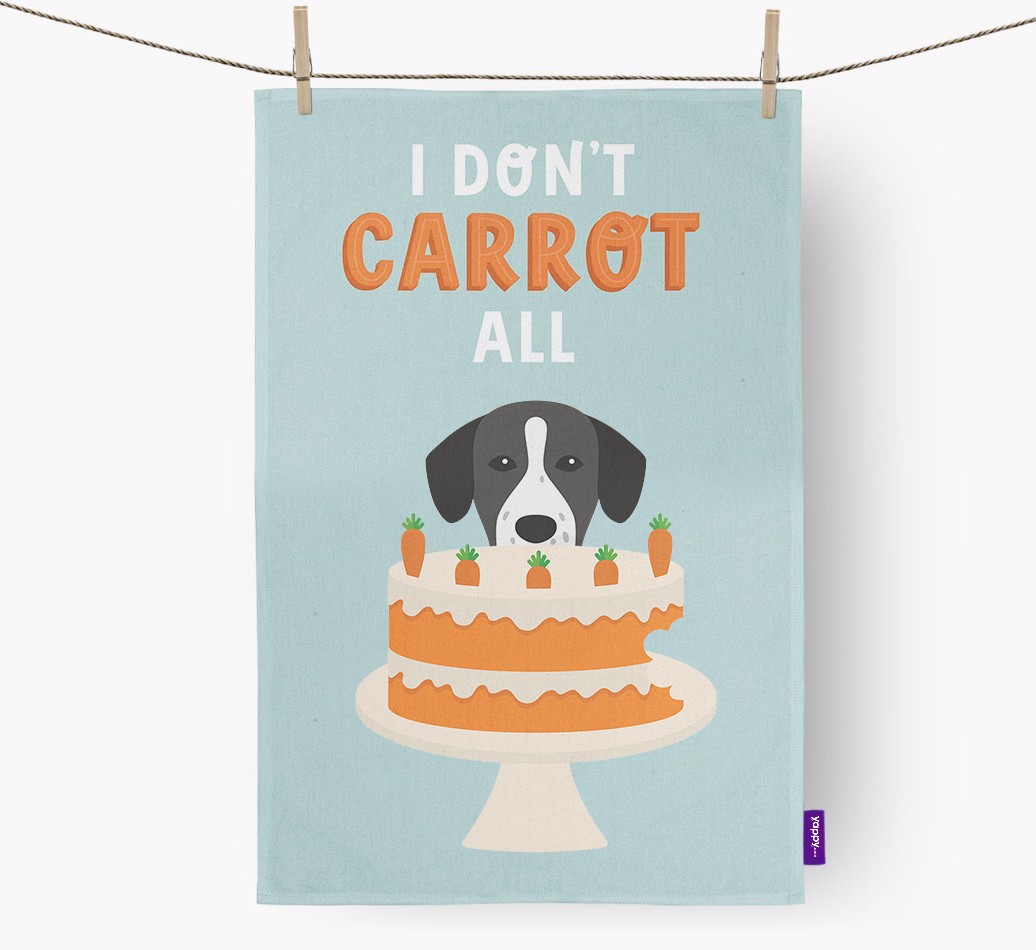I Don't Carrot All: Personalised {breedFullName} Tea Towel