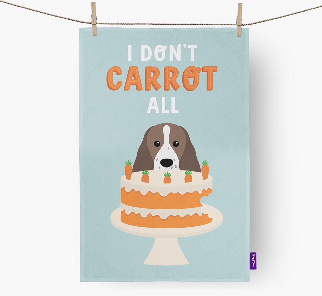 I Don't Carrot All: Personalized {breedFullName} Dish Towel
