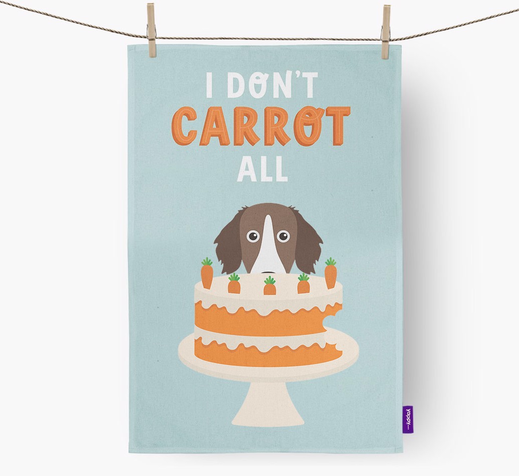 I Don't Carrot All: Personalised {breedFullName} Tea Towel