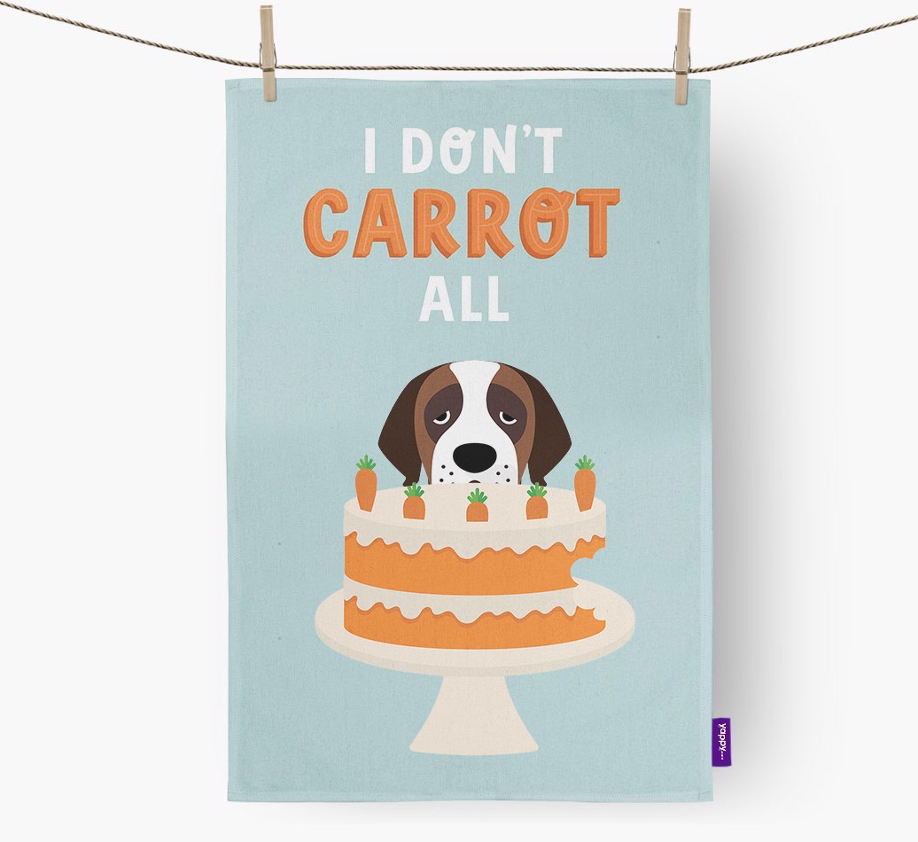 I Don't Carrot All: Personalised {breedFullName} Tea Towel