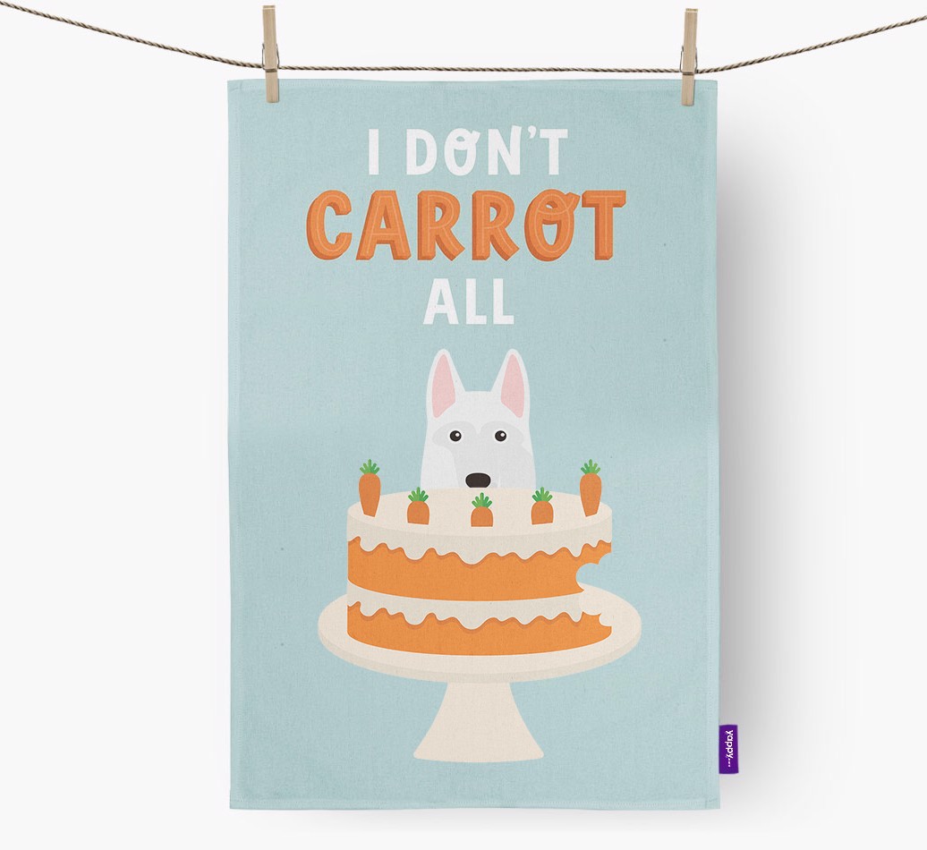 I Don't Carrot All: Personalised {breedFullName} Tea Towel