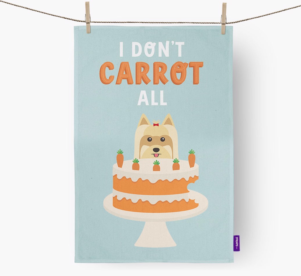 I Don't Carrot All: Personalised {breedFullName} Tea Towel