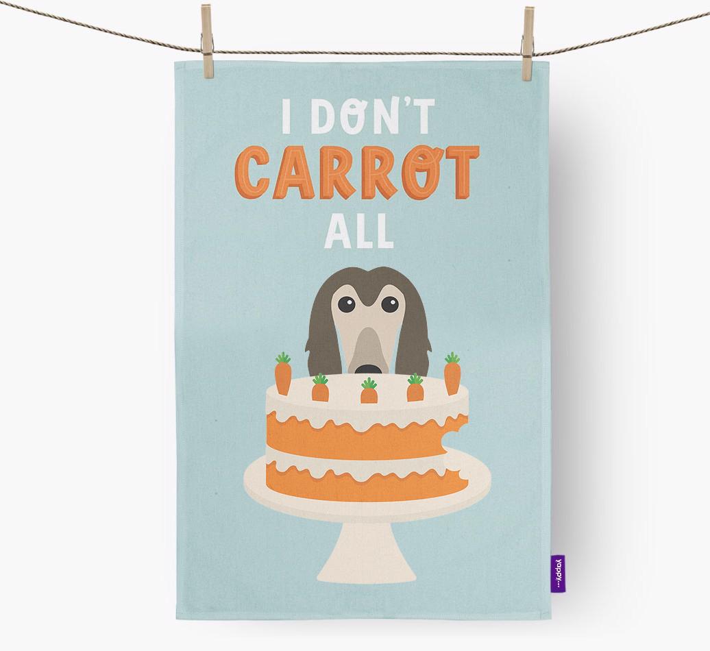 I Don't Carrot All: Personalized {breedFullName} Dish Towel