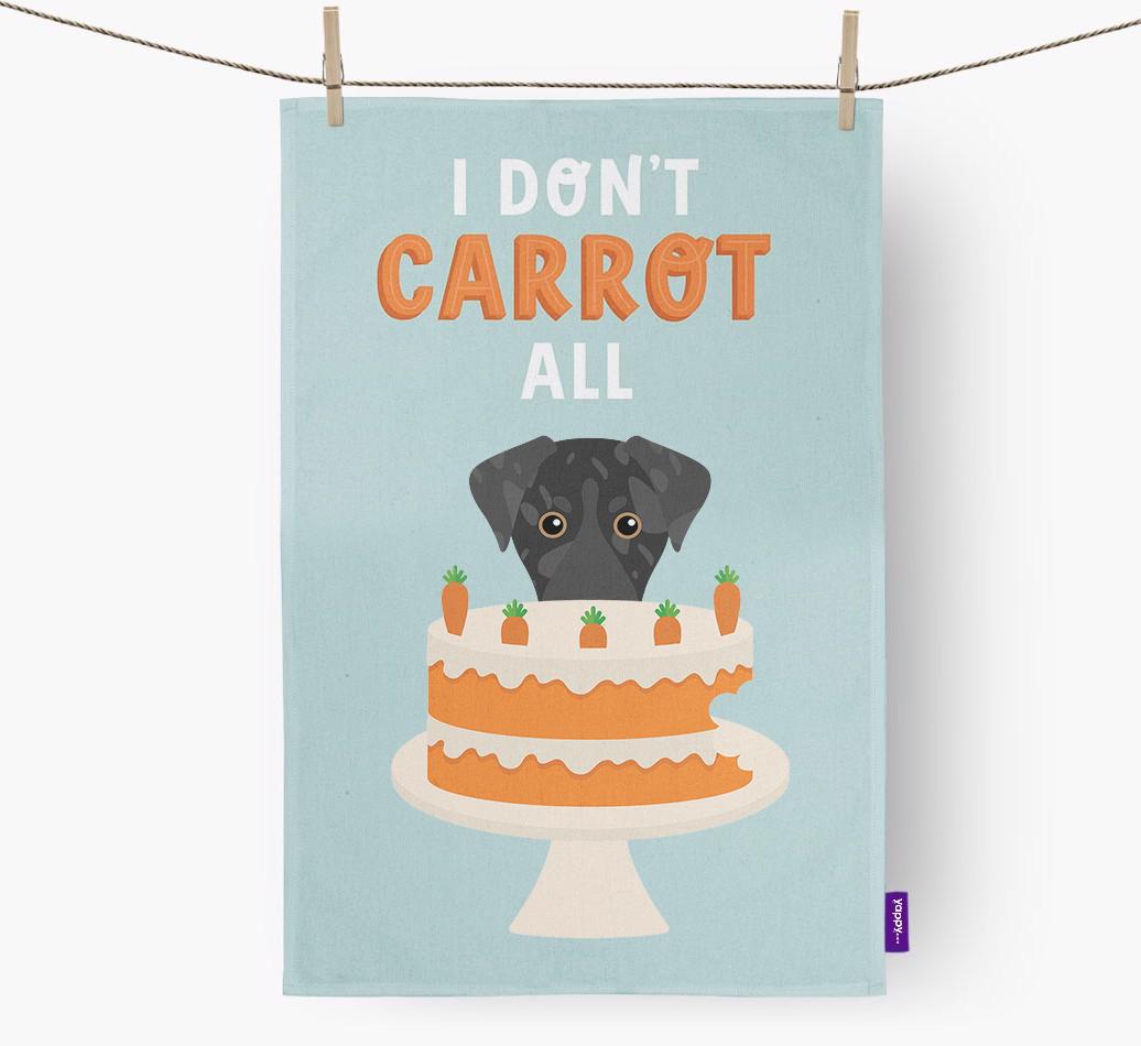 I Don't Carrot All: Personalized {breedFullName} Dish Towel
