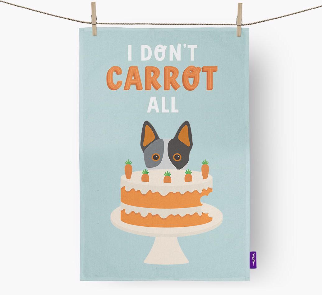 I Don't Carrot All: Personalized {breedFullName} Dish Towel