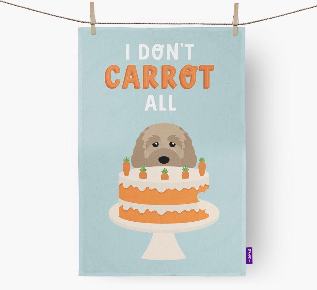 I Don't Carrot All: Personalized {breedFullName} Dish Towel