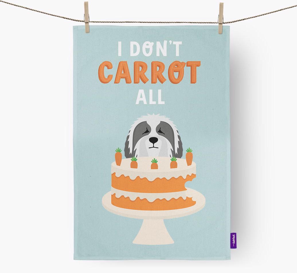 I Don't Carrot All: Personalized {breedFullName} Dish Towel