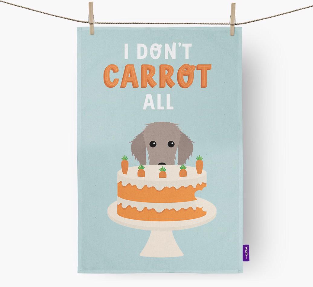 I Don't Carrot All: Personalized {breedFullName} Dish Towel