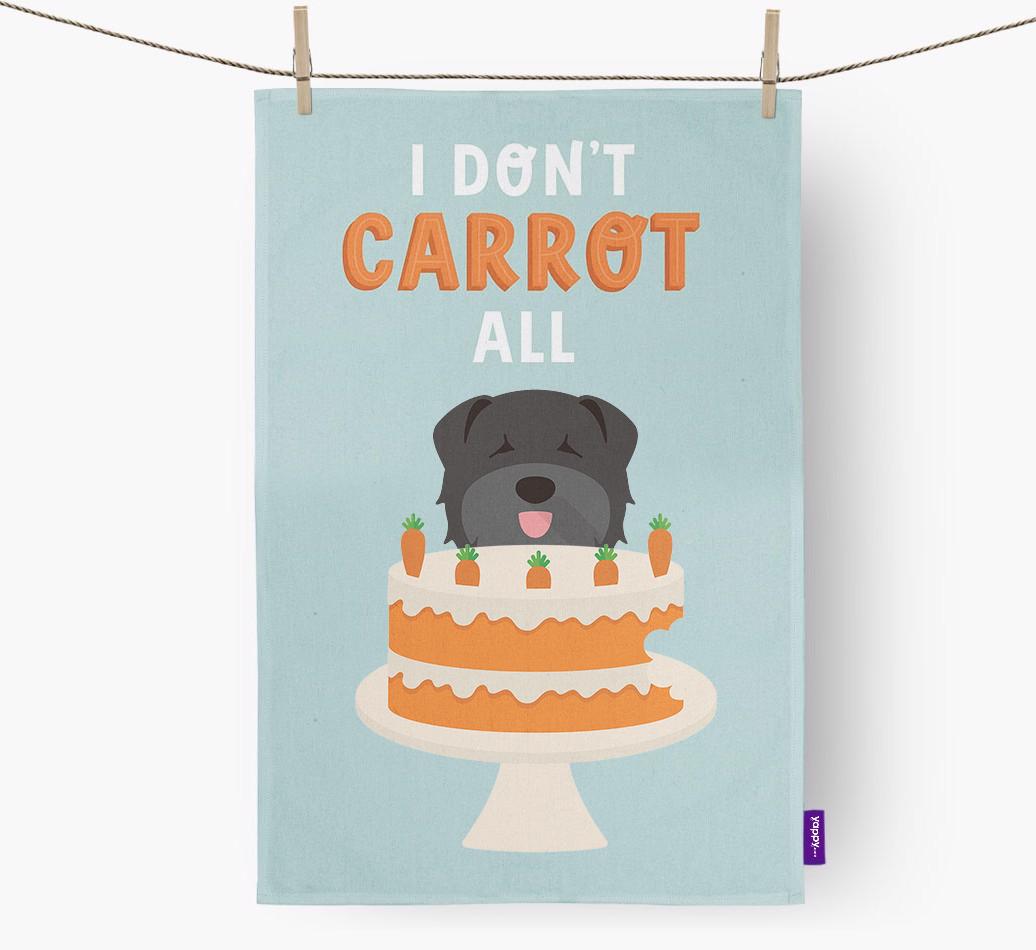 I Don't Carrot All: Personalized {breedFullName} Dish Towel