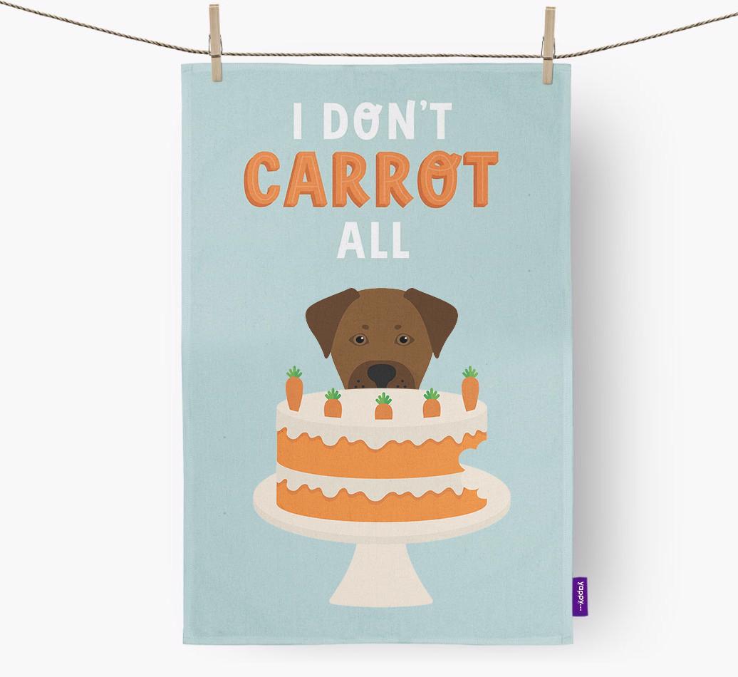I Don't Carrot All: Personalized {breedFullName} Dish Towel