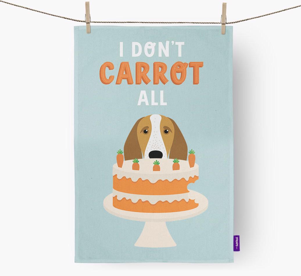 I Don't Carrot All: Personalized {breedFullName} Dish Towel