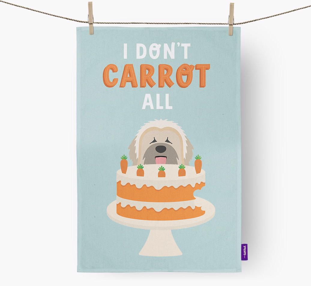 I Don't Carrot All: Personalized {breedFullName} Dish Towel