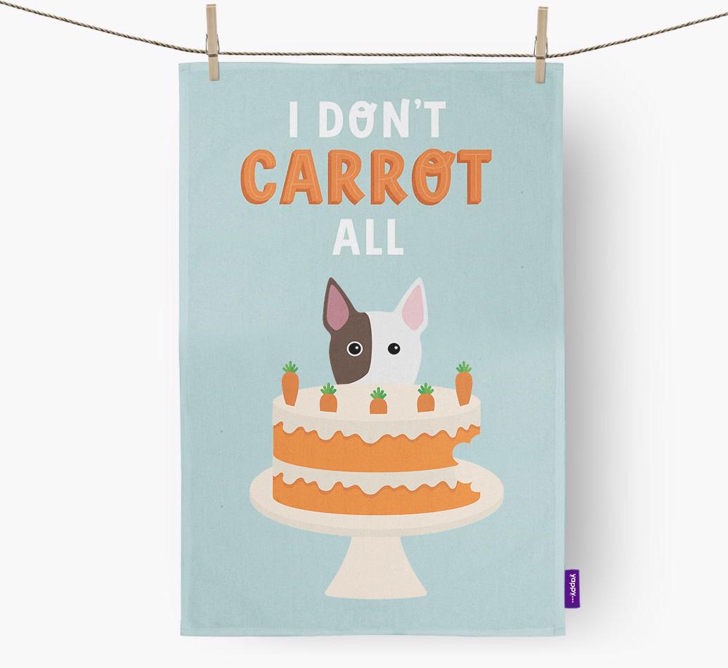 I Don't Carrot All: Personalized {breedFullName} Dish Towel