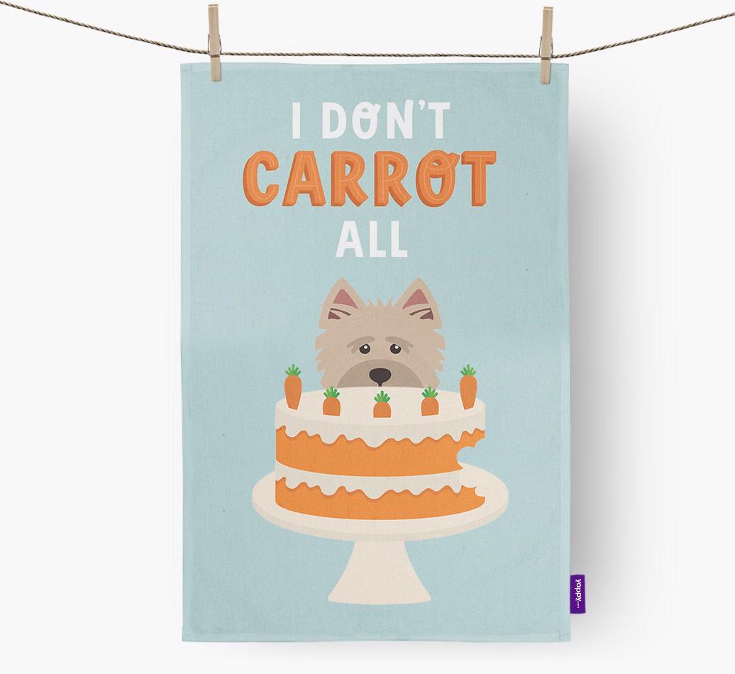 I Don't Carrot All: Personalized {breedFullName} Dish Towel