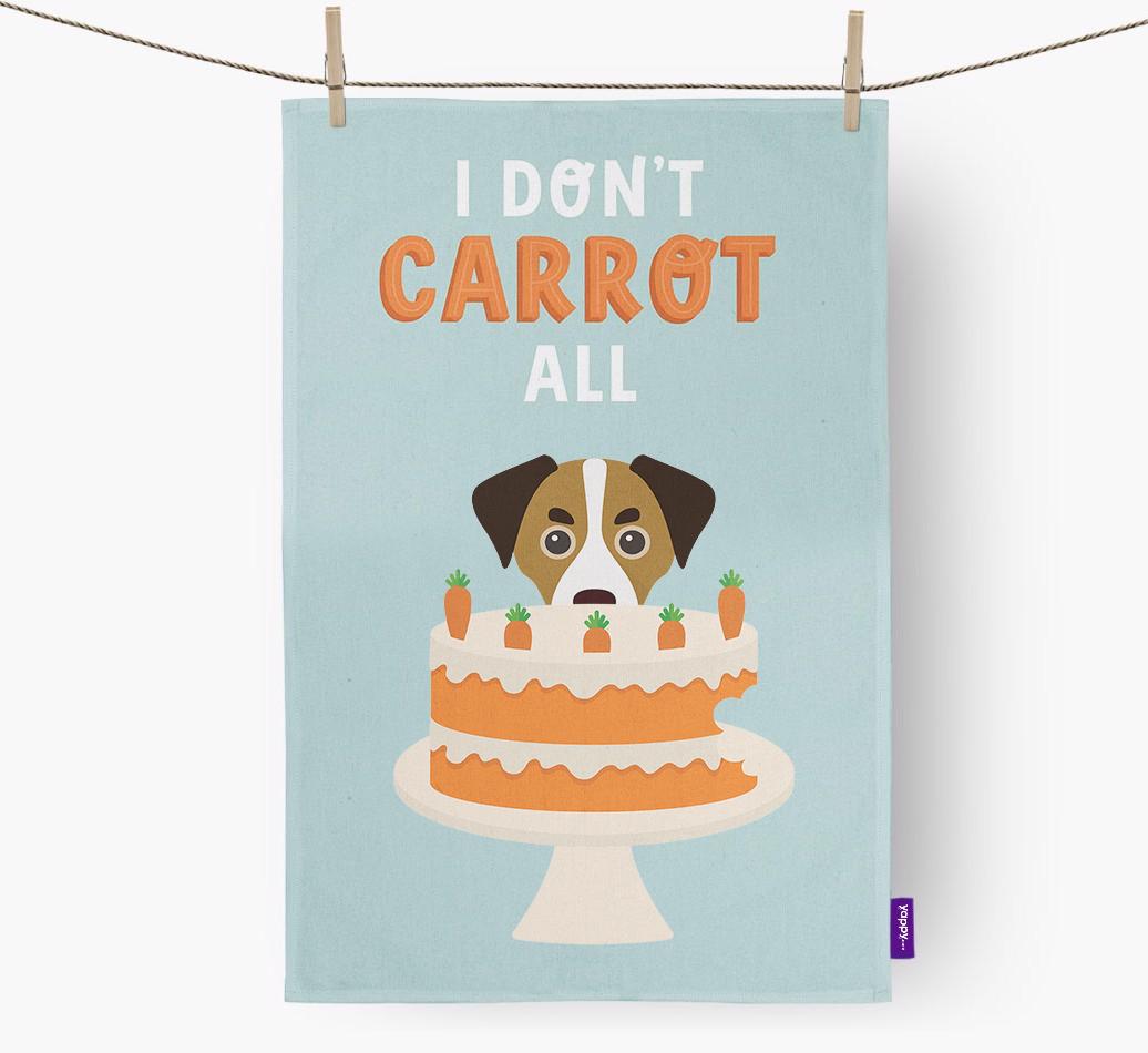 I Don't Carrot All: Personalized {breedFullName} Dish Towel