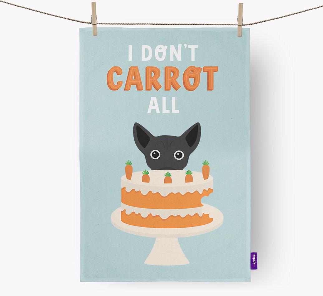 I Don't Carrot All: Personalized {breedFullName} Dish Towel