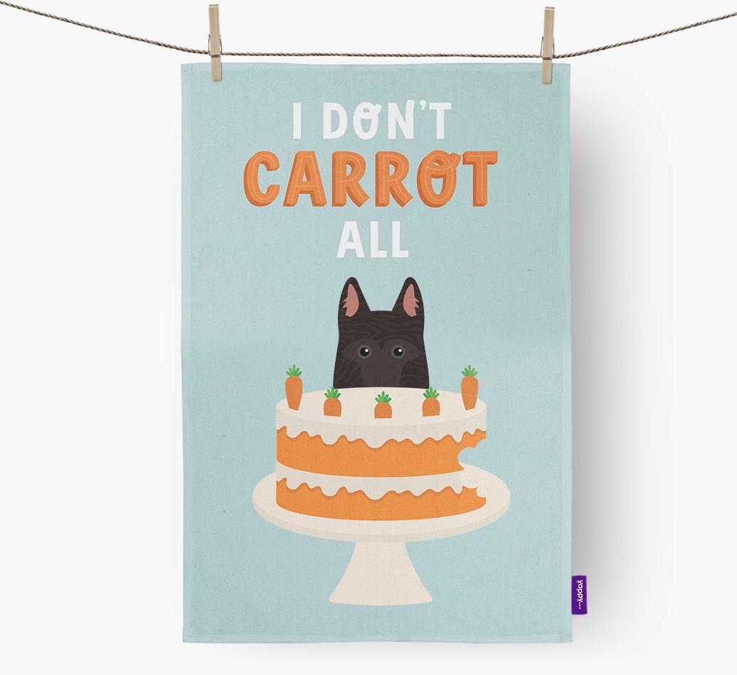 I Don't Carrot All: Personalized {breedFullName} Dish Towel