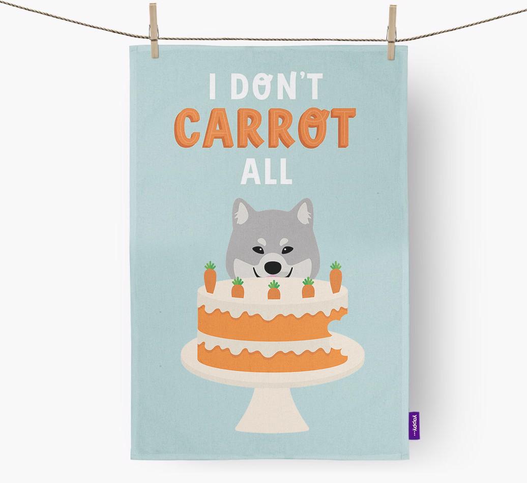 I Don't Carrot All: Personalized {breedFullName} Dish Towel