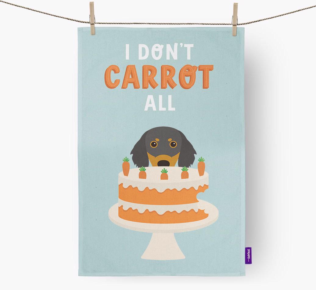 I Don't Carrot All: Personalized {breedFullName} Dish Towel